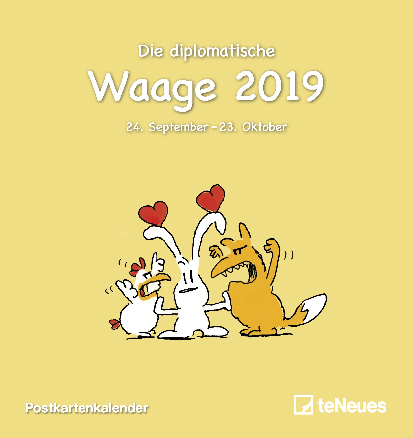 Sternzeichen Waage 2019: Postkartenkalender