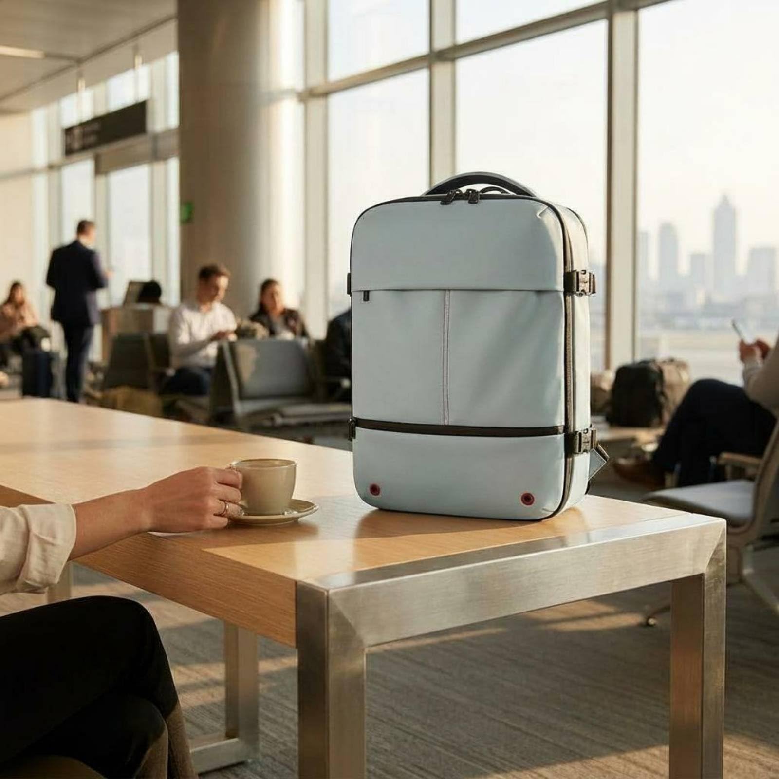 Harilla Zaino da Viaggio Donna Zaino Borsa Bagaglio Trolley Espandibile Pc Fino a 40cm Ricarica Tramite Porta USB E Spallacci, Rosa, Rosa Piccolo, 16 Pollici