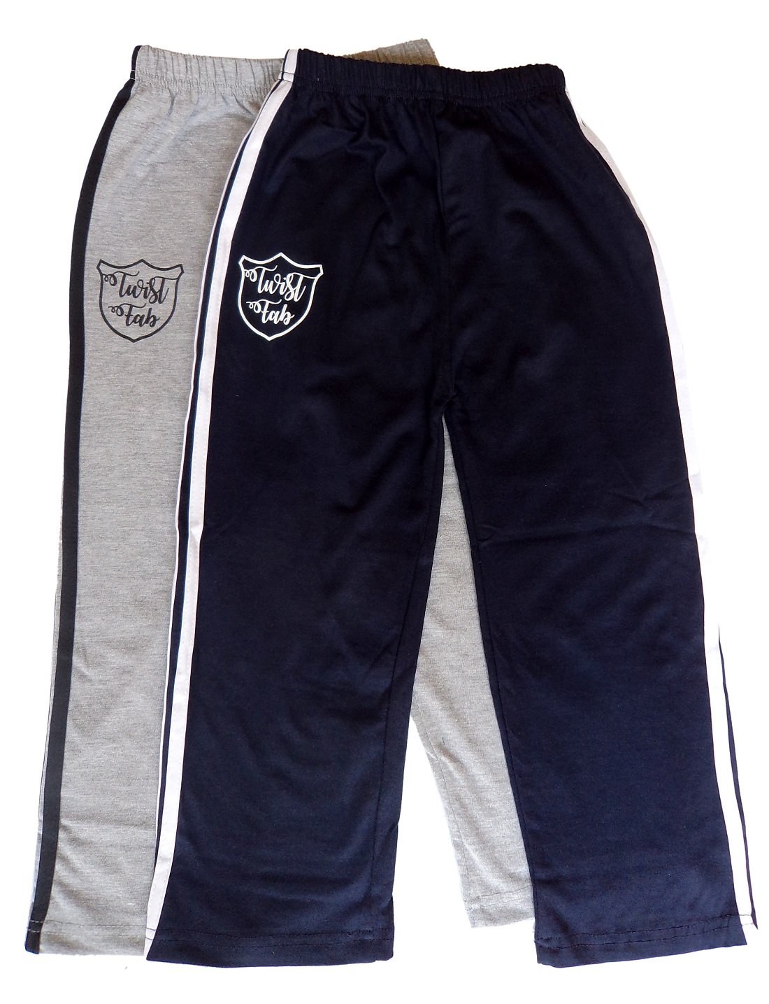 Twist FabMulti Color Pure Cotton Track Pant Pajama Lowers with Soft Elasticated Waistband for Boy and Girl (Pack of 2)