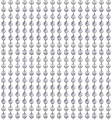 Guirnalda de cuentas de cristal acrílico transparente de 33100 pies, suministros de boda para colgar (100 pies)
