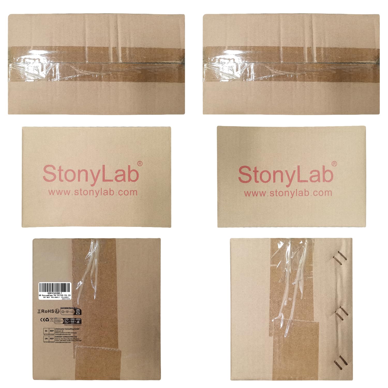 stonylab Membranowa pompa próżniowa, bezolejowa kompaktowa pompa ciśnieniowa o natężeniu przepływu 15 l/min, pompa próżniowa do prac laboratoryjnych przy destylacji filtracyjnej, 110-220V