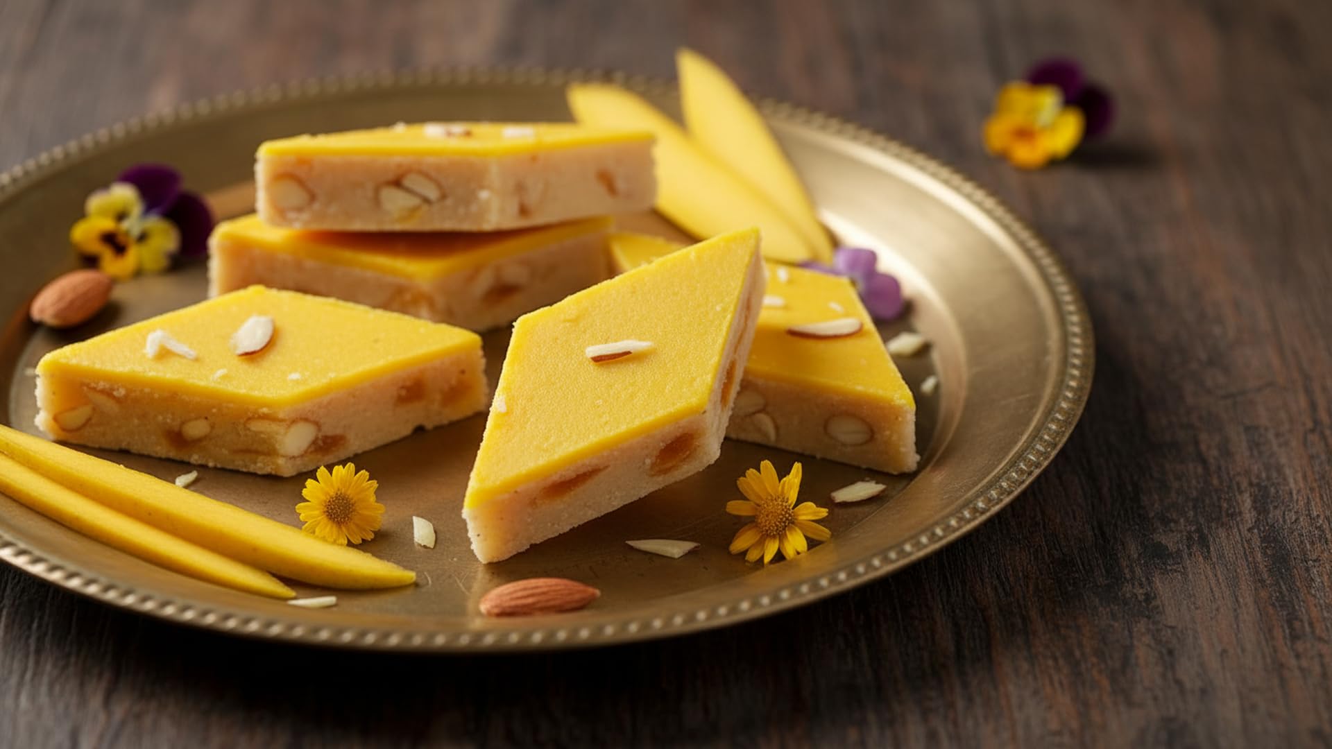 Ghasitaram Gifts Sugar Free Sweets - Mango Kaju Katli (200 GMS)|Sugar Free Sweets|Diabetic Friendly|Diwali Sugar Free Sweets Box