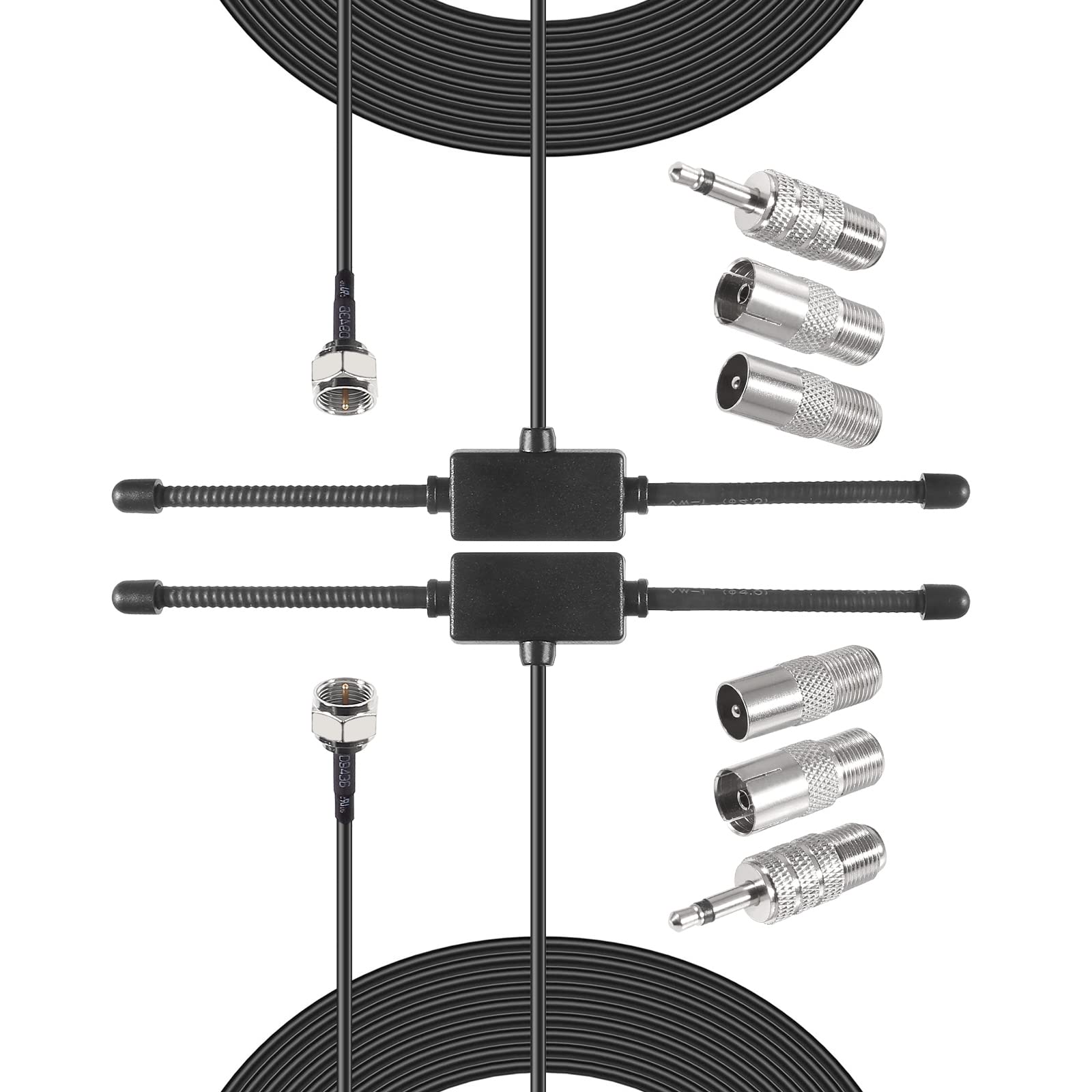 Buy 2 sets FM Radio Antenna FM Dipole Antenna FM Antenna for Stereo