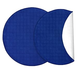 2 Pack Washable Pee Pads for Dogs, Reusable 48" Round Whelping Pads, Whelping Box for Dogs, Puppy Training Pads with Non-Slip Back for Playpen/Crate, Dog Housebreaking Absorption Pad, Navy