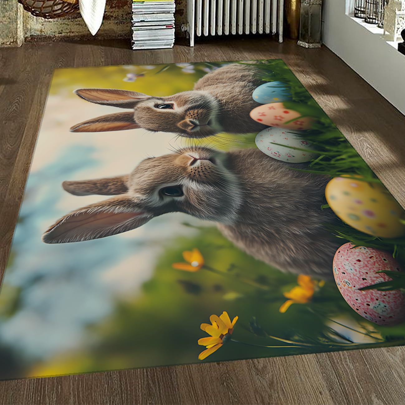 Tapis lapin antidérapant pour sécuriser le sol de la chambre d enfant avec douceur