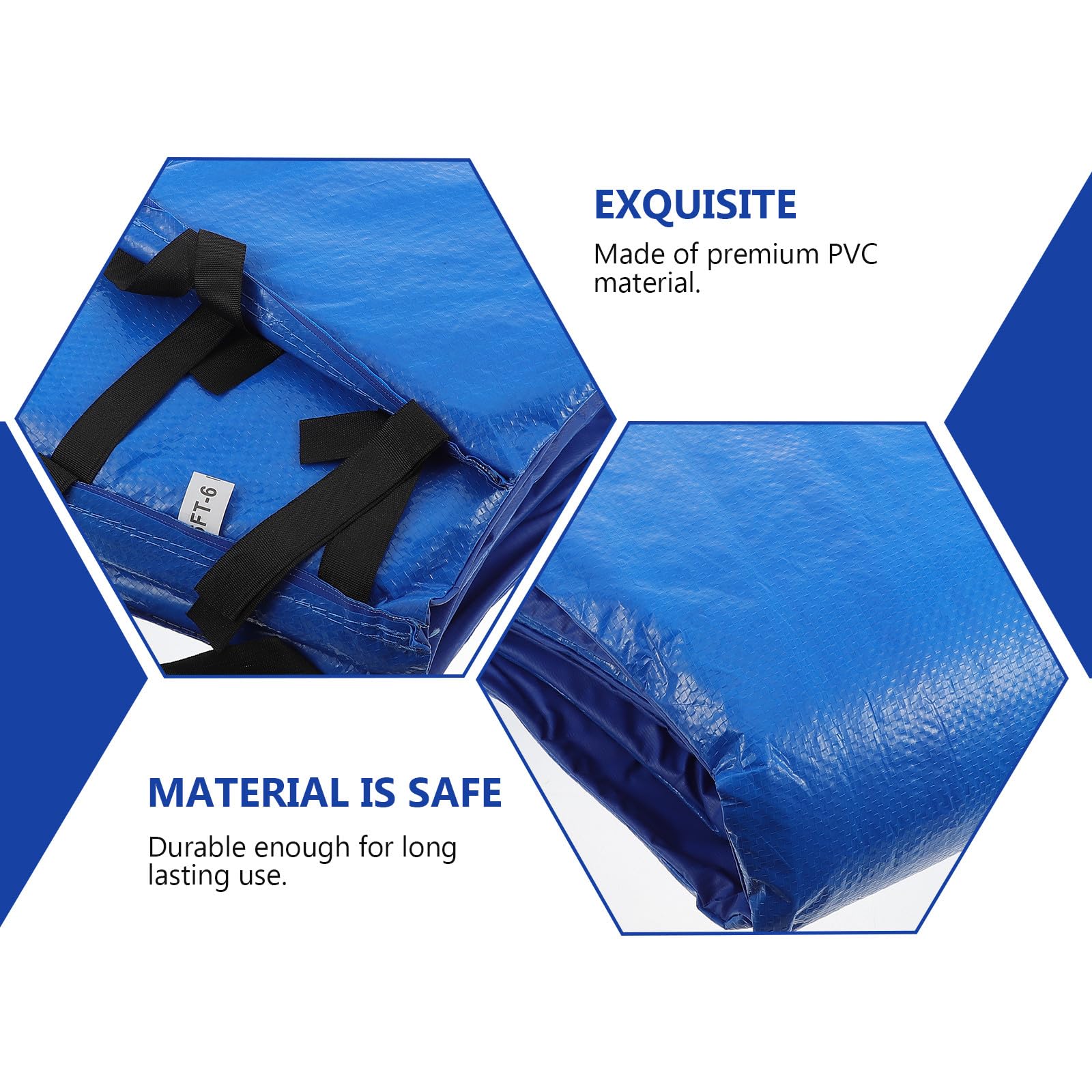 Toyvian Copertura Protettiva in Pvc per Trampolino Materassino Spugnoso Laterale Blu, Protezione Sicurezza e Rivestimento Molla Adatto per Giochi All'aperto