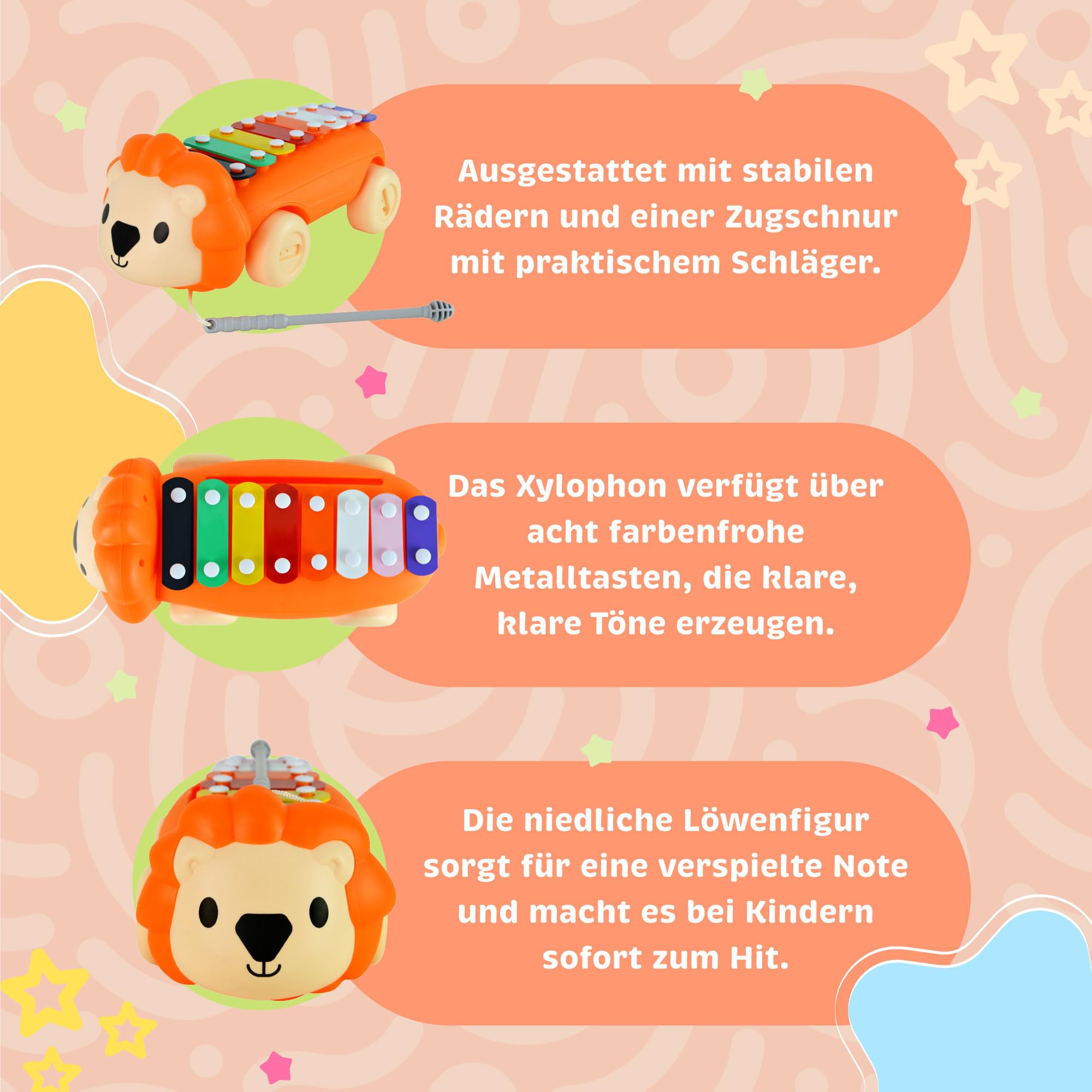 Little Star Löwe Zieh-Xylophon