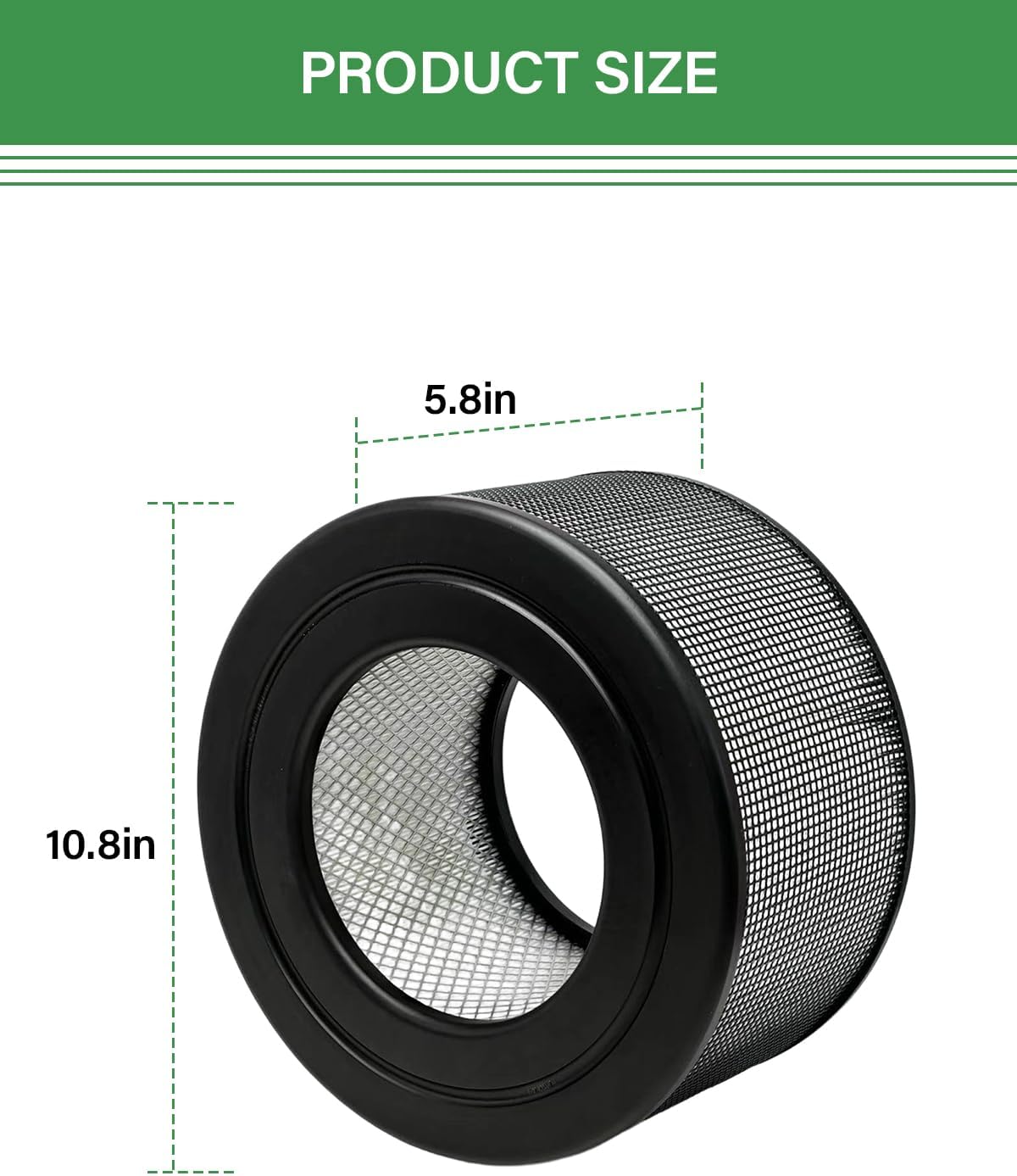 20500 Replacement Filter Set Compatible with Honeywell 10500 (EV-10) 17000 17005 Air Purifiers,H13 True Activated Carbon Pre-Filters Air Clean VOCs Odor
