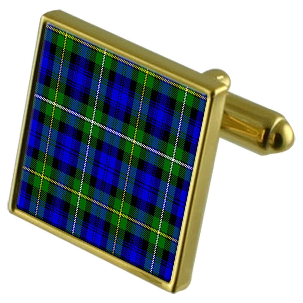 Select Gifts Men's Gold Tartan Clan Campbell Cufflinks