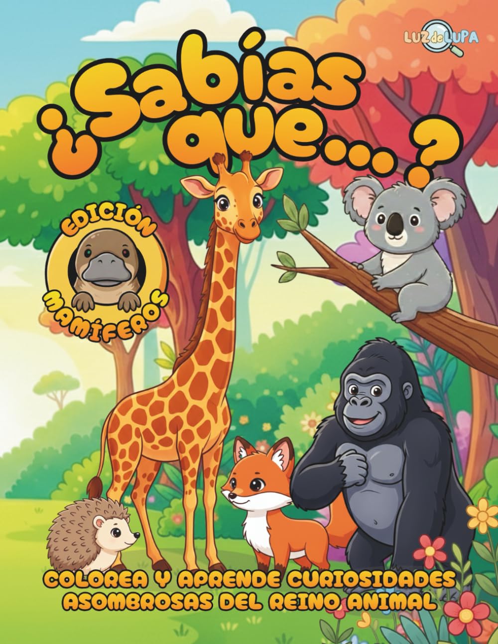 ¿Sabías que...? Edición Mamíferos: Libro para Colorear Animales con Datos Asombrosos | Aprende y Colorea | 35 Ilustraciones Únicas de Fauna Salvaje | Mejora la Motricidad Fina y Concentración