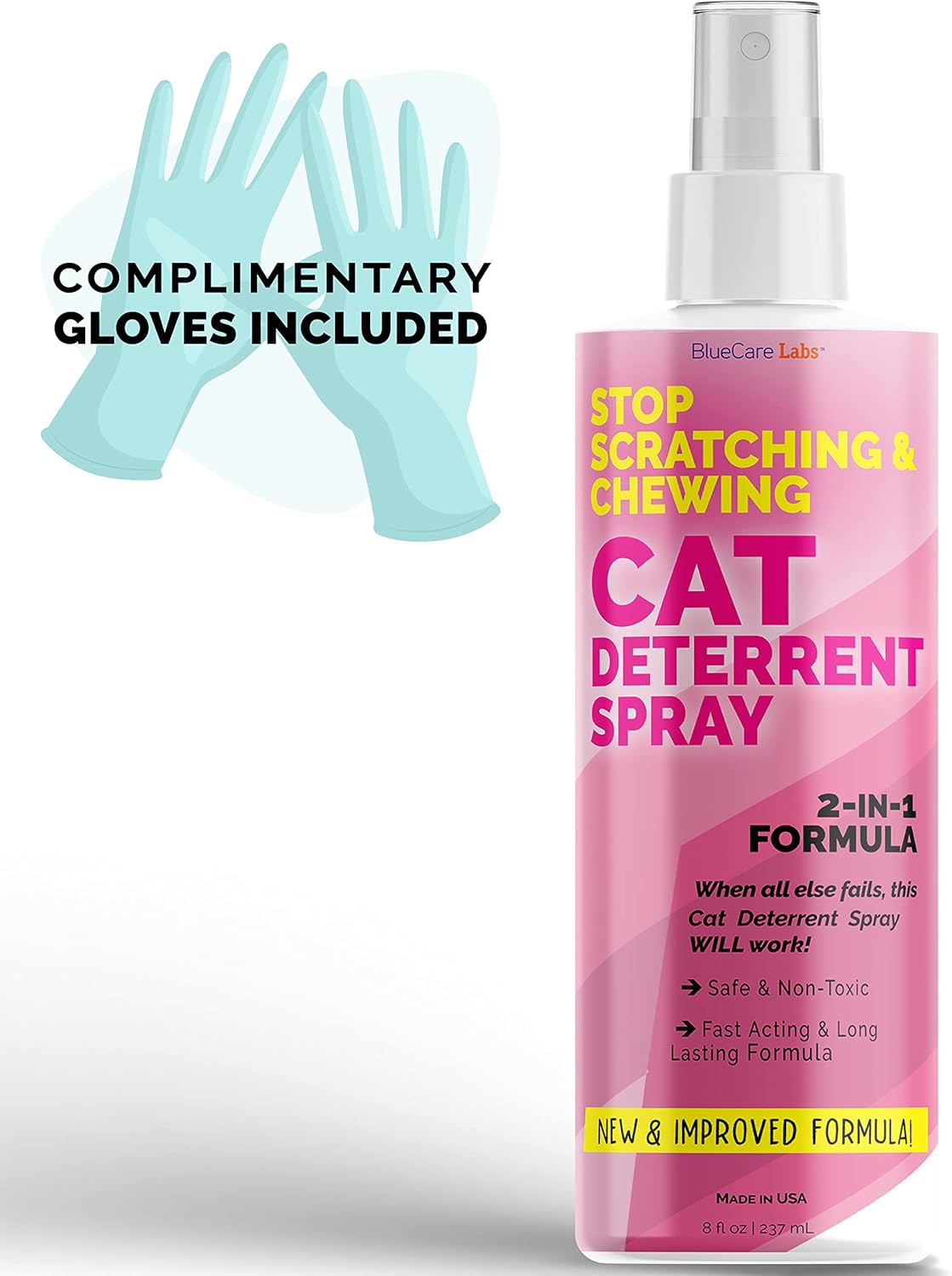 Cat Spray Deterrent Anti Scratch Furniture Protector - Cat Repellent Spray to Keep Cat Off & Bitter Anti Chew Spray, Non Toxic for Indoor & Outdoor Use Establish Boundaries & Keep Cat Off USA Product : Pet Supplies