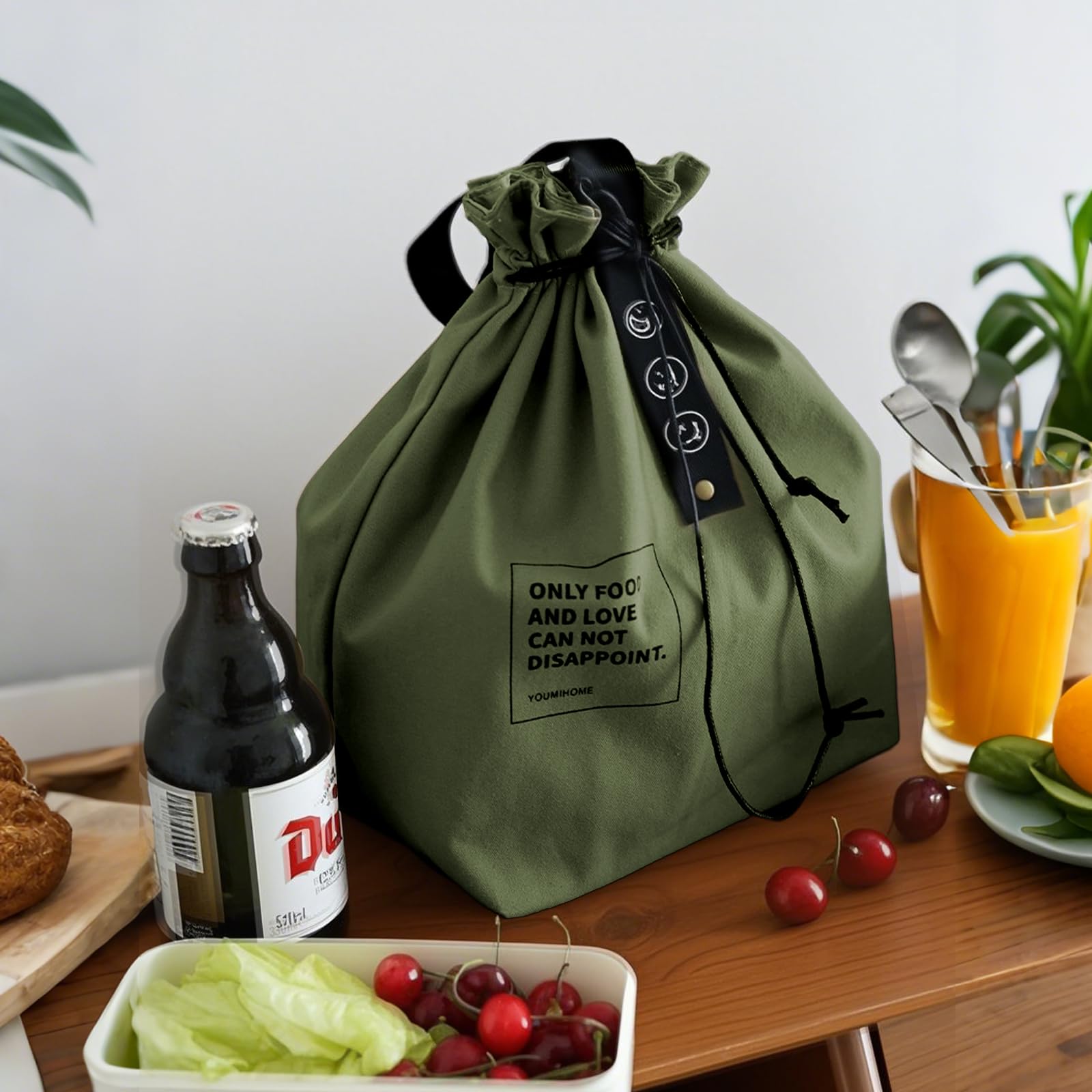 Sac Repas Isotherme Portable Sac à Lunch Isotherme Volumoon - Bandoulière Réglable - 30x24x3cm - Noir - Travail/école Sac Isotherme Repas