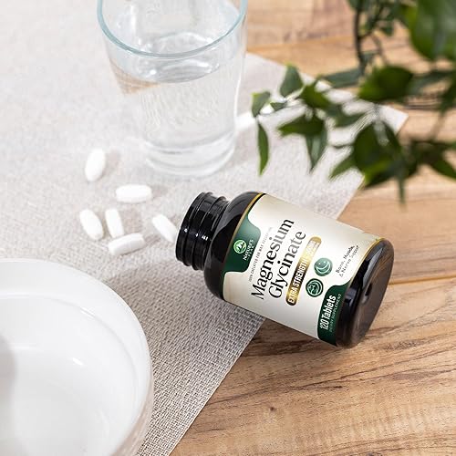 Miniatura 8 de Nature's Magnesium Glycinate 500 mg  Suplemento de magnesio de alta absorción píldoras para apoyar la salud del corazón, músculo, nervios y huesos,
