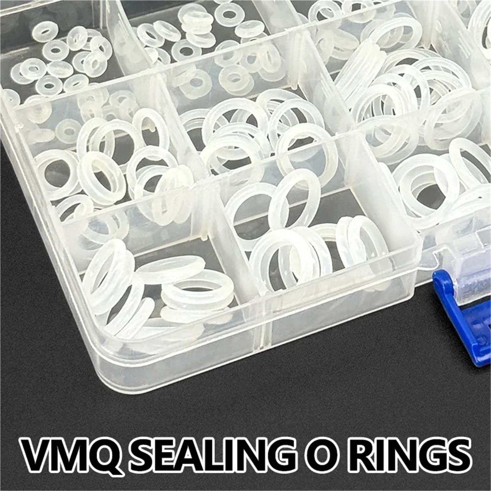 Kit de reparación juntas tóricas silicona, anillos blancos VMQ, sellos válvula grifo en caja, combinación impermeables resistentes al aceite para fontanería, reparación