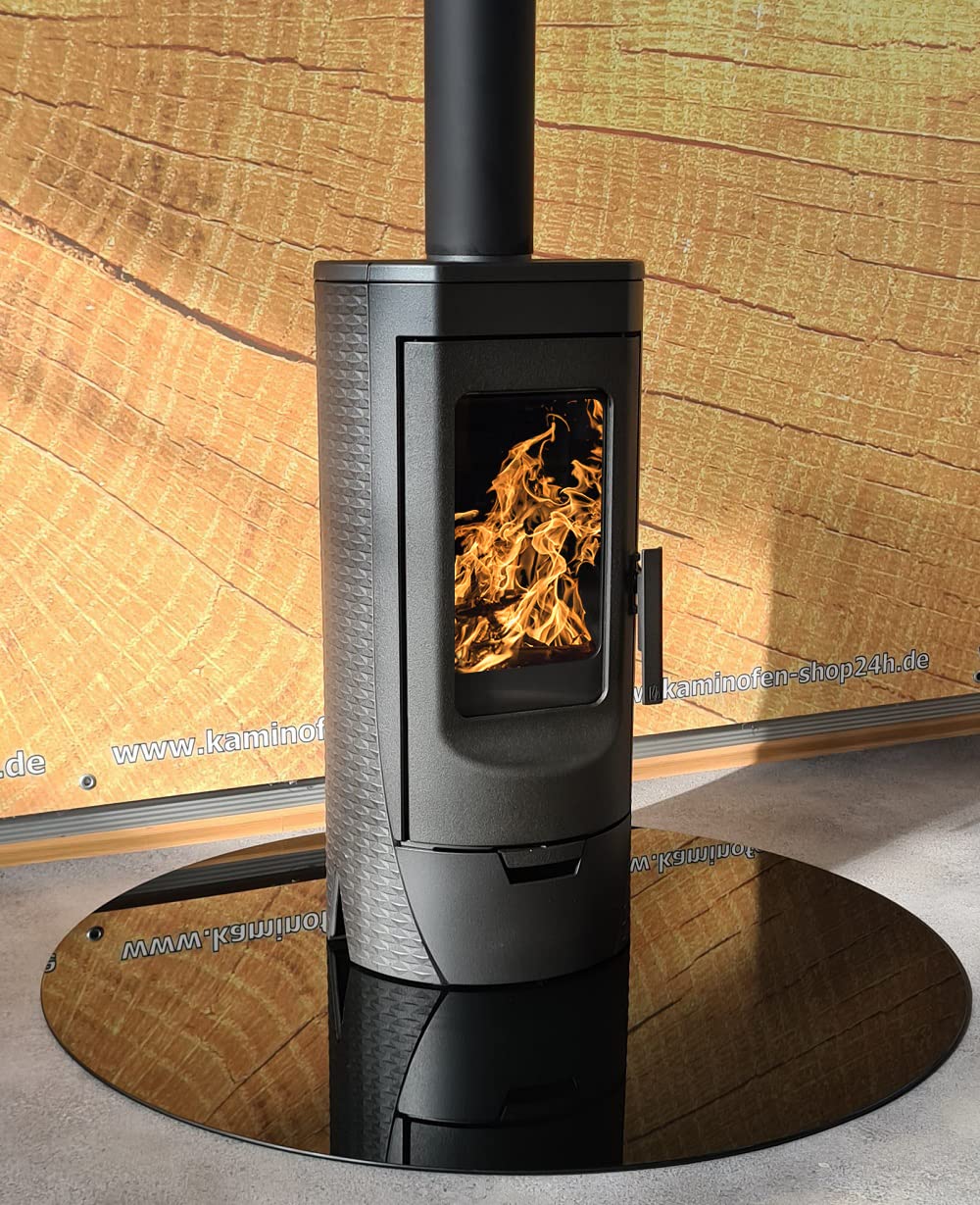 Plamen Tara Gusskaminofen, Raumluftunabhängig - 6 kW, Grau, Holz | Kaminofen