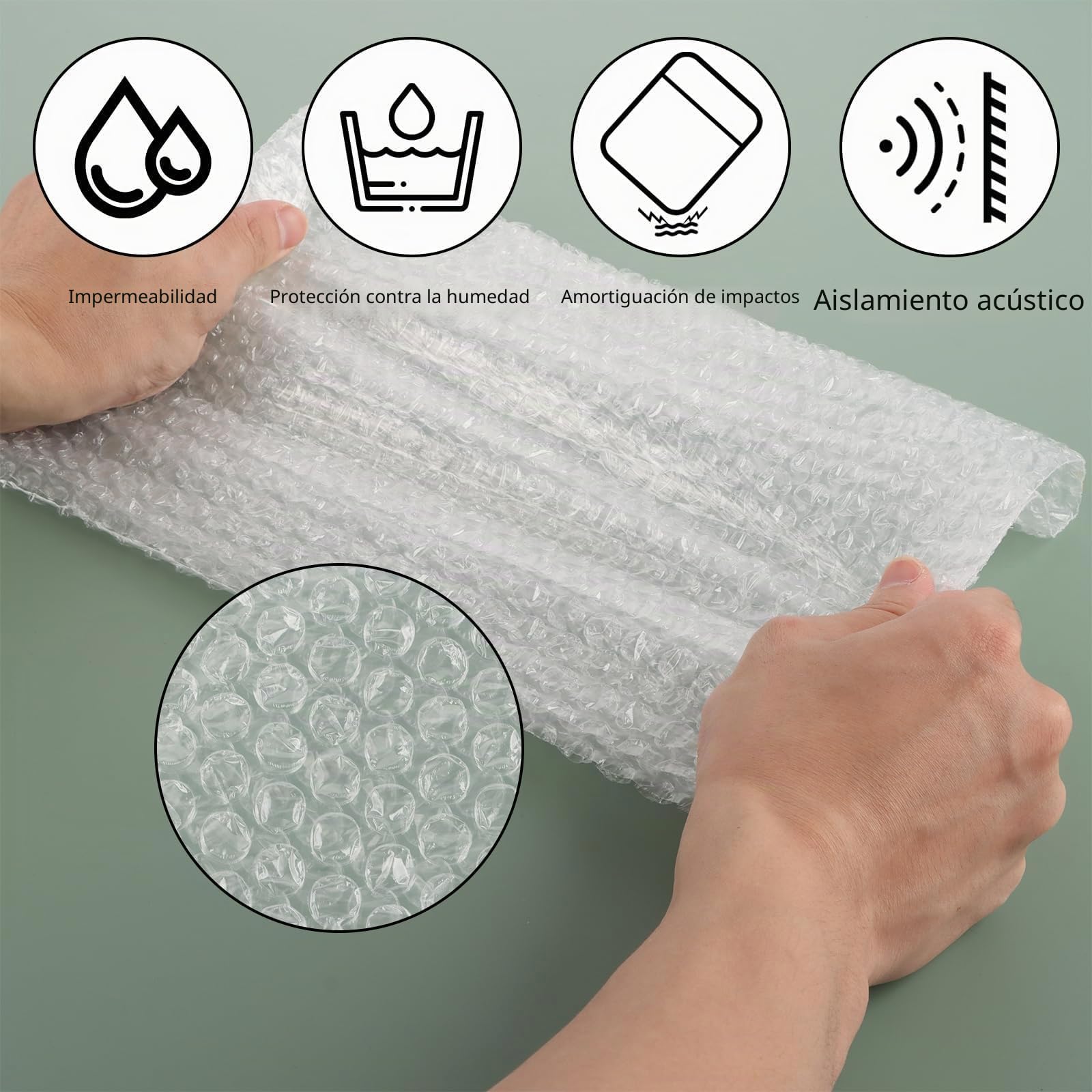 YAYODS 50 Bolsas de Burbujas de Plástico - 300 x 400 mm Película de Embalaje de Plástico de Burbujas para Envío y Almacenamiento