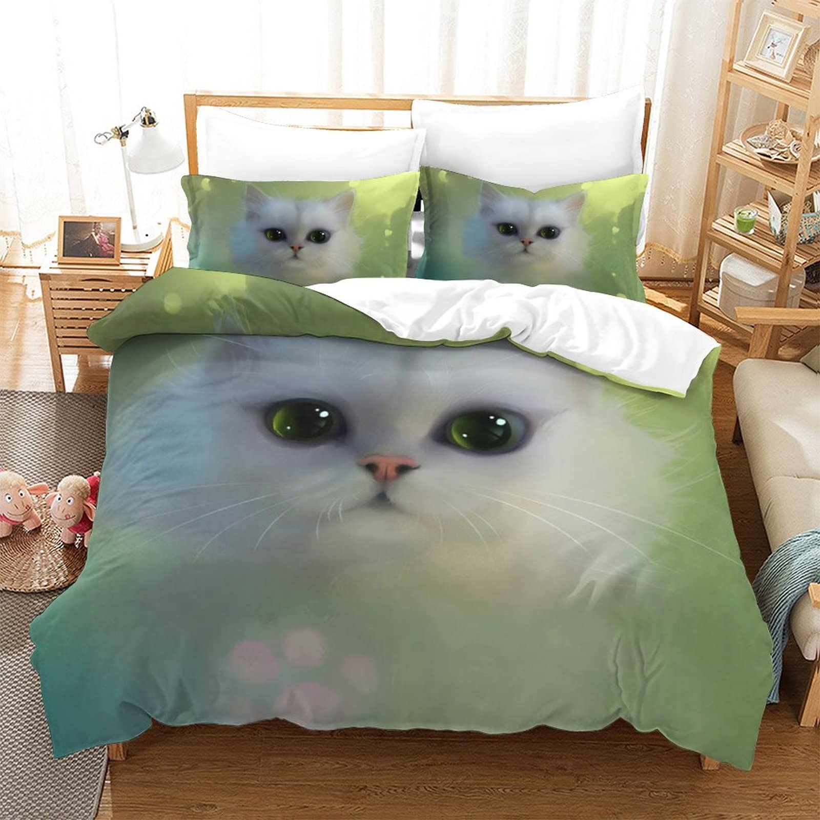 Literie imprimée en 3D housse de couette double 200x200cm pour chambre fille garçon