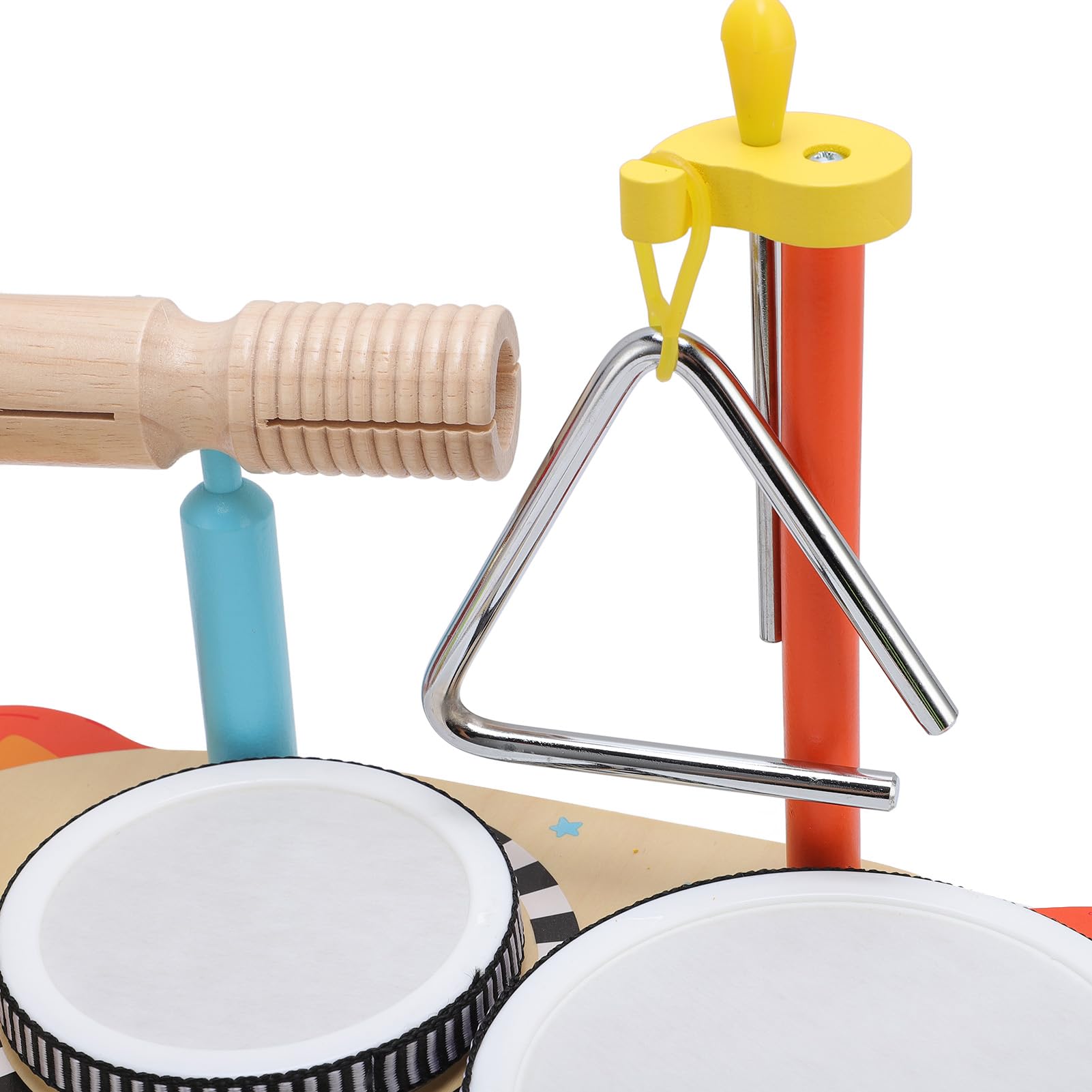 Rosvola Batería para Niños, Instrumentos Musicales de Madera para Niños Pequeños, Juguetes Educativos para Pequeños, Instrumentos Musicales para Educación Preescolar, para y Niñas