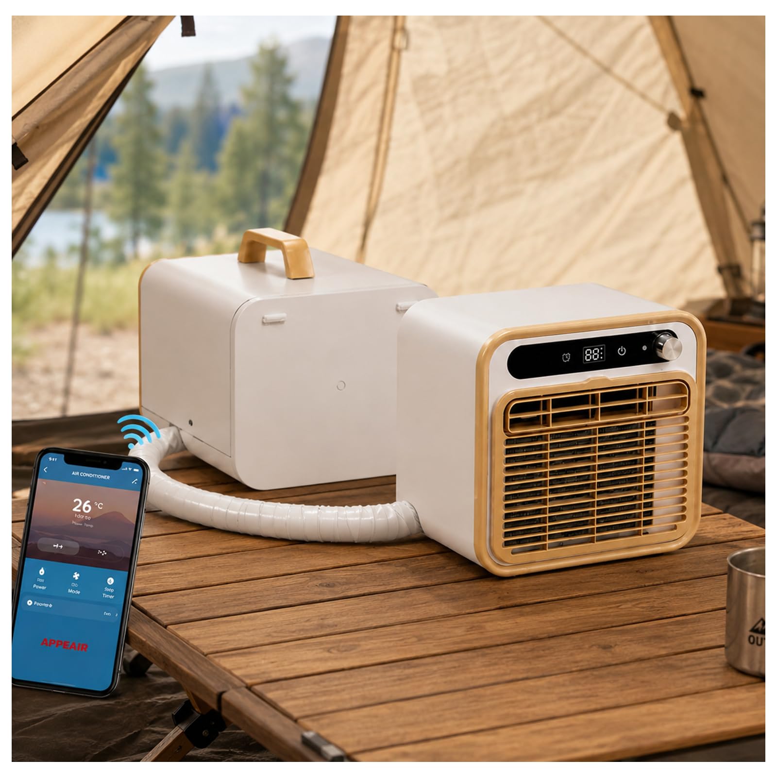 5,000 BTU Portable Split-System Air Conditioner 2-meterconnectingpipe