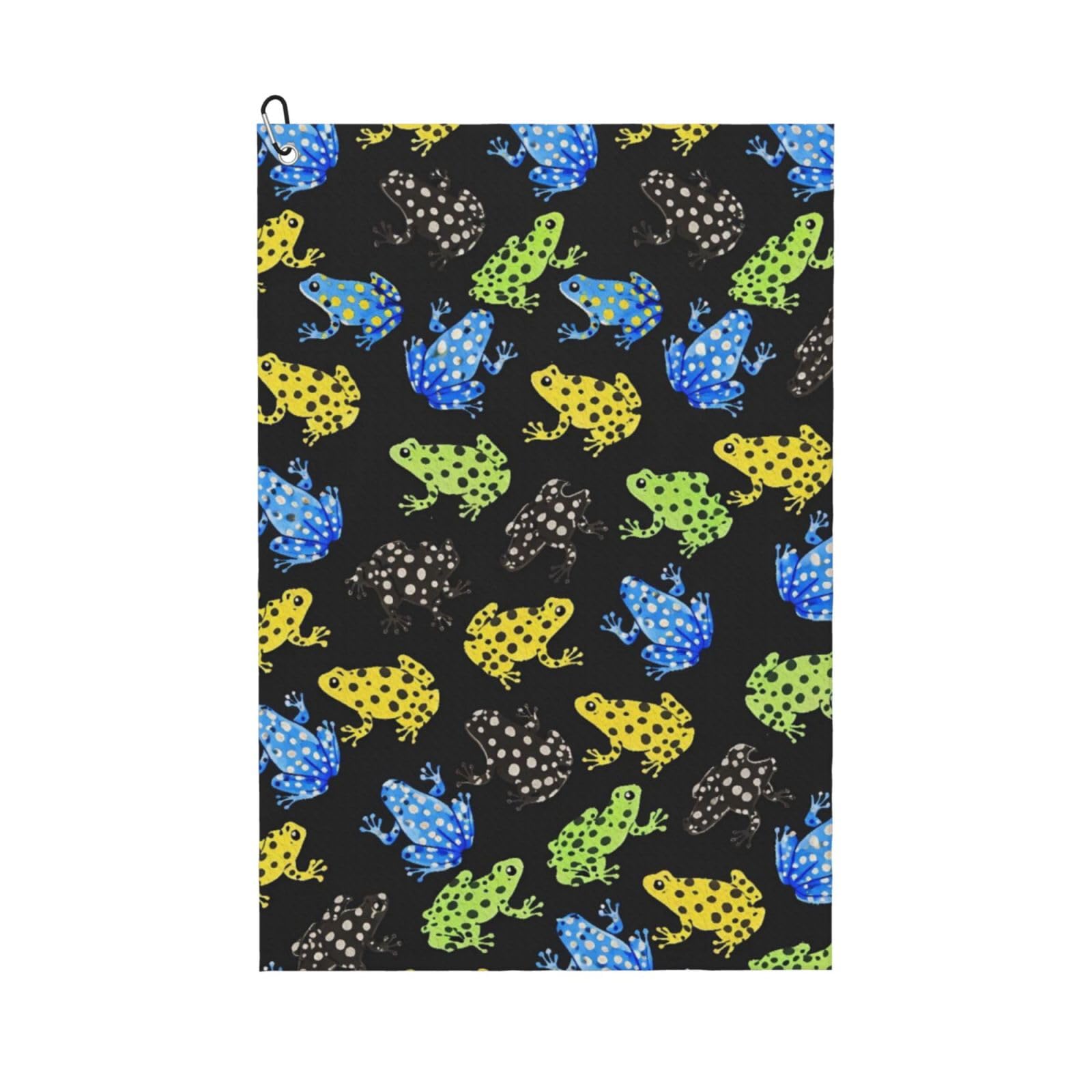 BSDFGSDD Tropical Frogs Black Golf Towel 24 x 16 inches