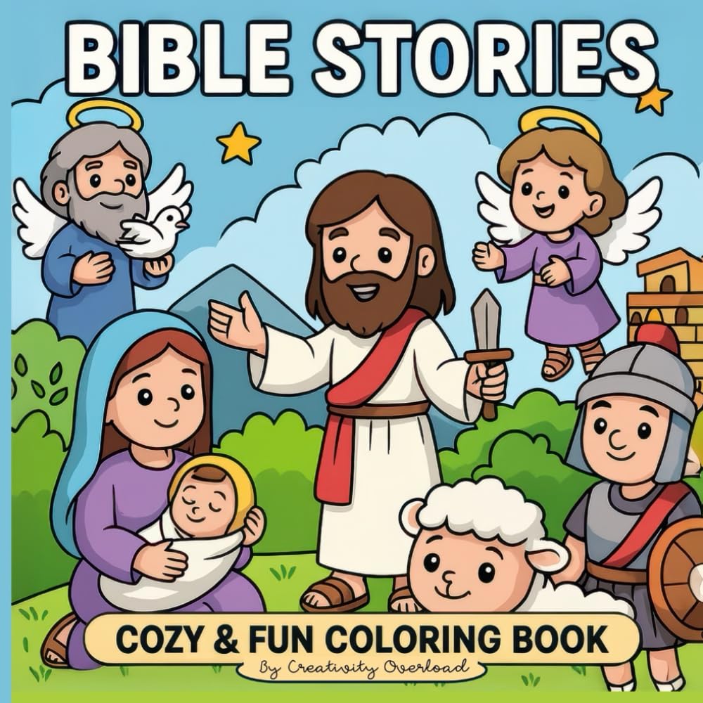 Bible Stories: Cozy & Fun Coloring Book