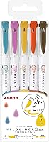 Vista 1 de Zebra Highlighter Mildliner Brush Refined Color 5 Colors Set, WFT8-5C-RC