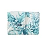 Throw Blanket, Plush Fleece Bedding, Tropical Bedding Set for Bed or Couch (Waimea Bay Green, 50