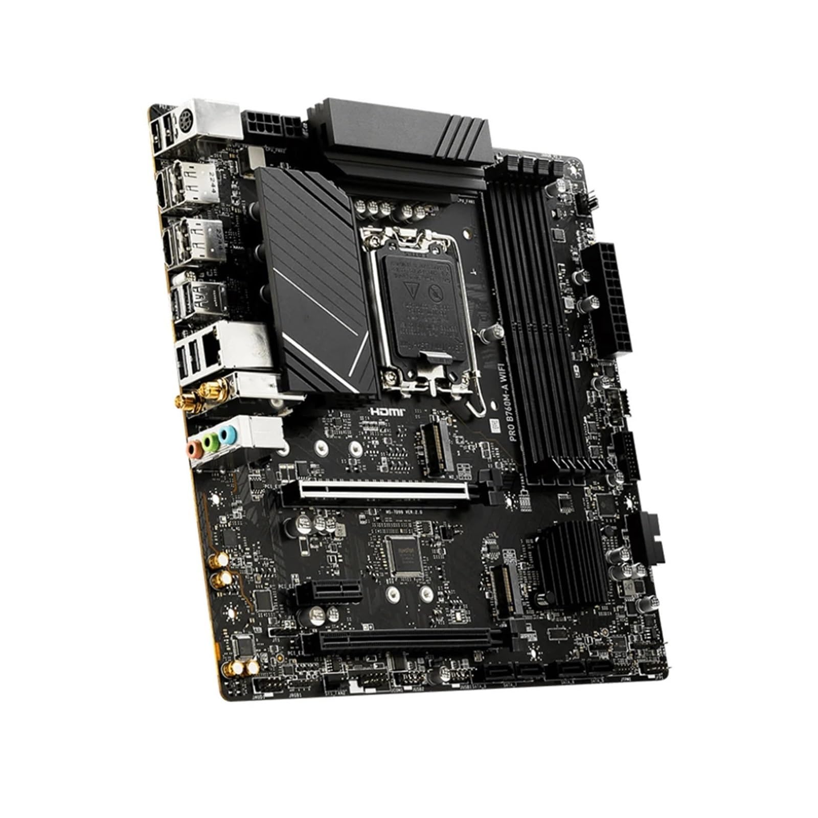 Carte Mere Carte mère Fit for MSI Pro B760M-A WiFi, B760 LGA1700 Compatible i9-14900KF i5-12400F i5 12400f DDR5 6800 MHz 256 Go NVME M.2 PCle 4.0