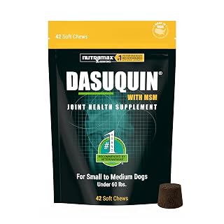 Nutramax Dasuquin MSM Joint Supplement, Small/Med Dogs, Soft Chews, 42ct | Glucosamine and Chondroitin, Joint Health Supplement for Dogs under 60 lbs, Soft Chews, With ASU & MSM, All Ages - Amazon product rated Grade A