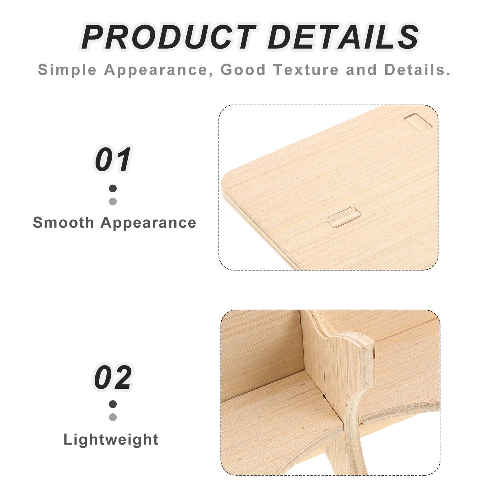 Spielplattform aus Holz für Hamster – Spielplattform aus Holz für Kleintiere – Käfigzubehör für Zwerghamster und andere Kleintiere, 20 x 12 cm