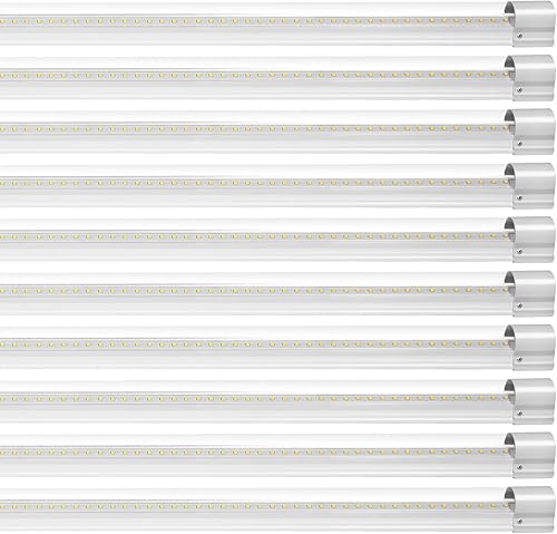 Miniatura 11 de VEVOR Paquete de 10 luces LED para tienda, 8 pies, 80 W, luces de techo de 11000 lúmenes, cables de alimentación de 59 pulgadas con interruptor de