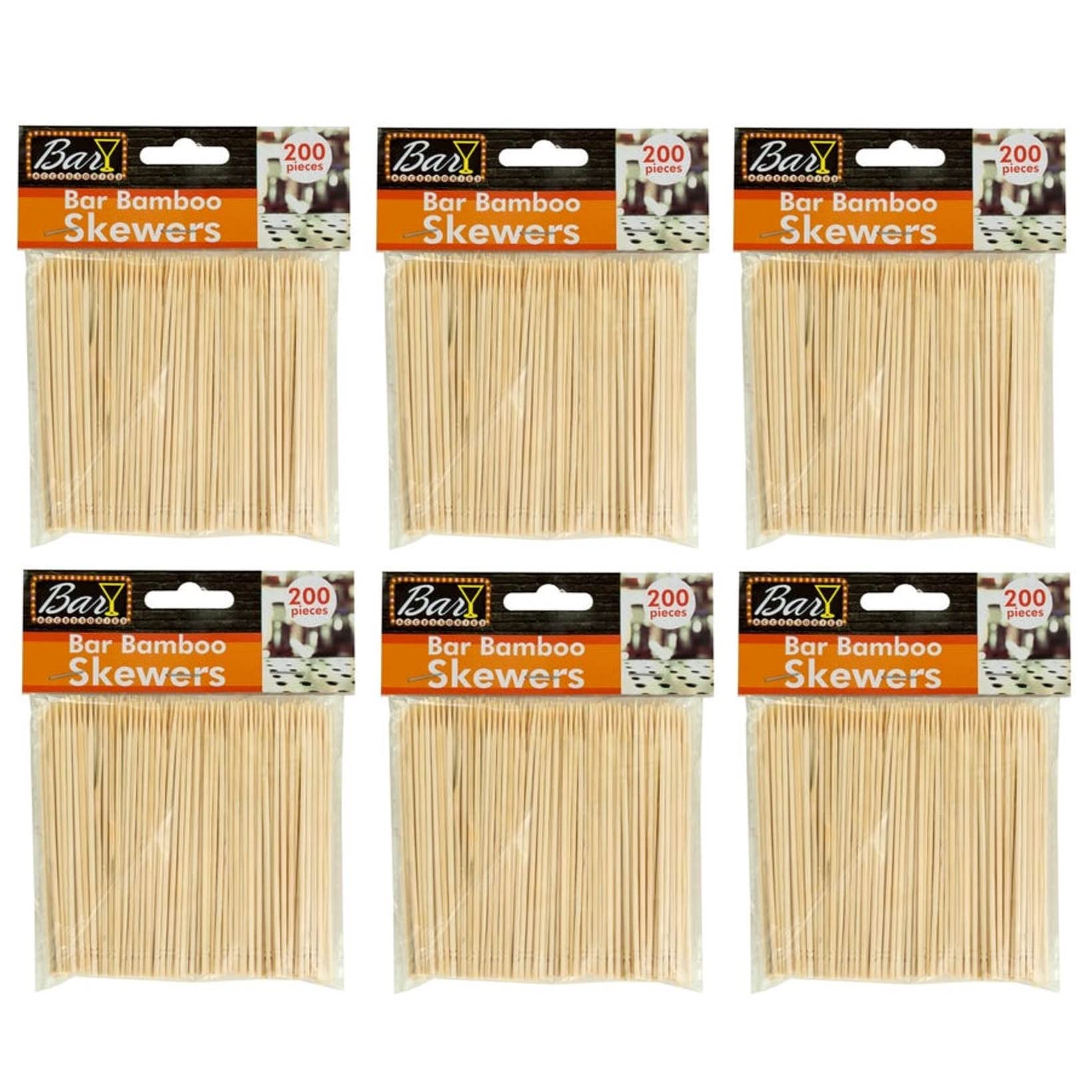 200 Brochettes En Bambou - Pour Cocktails, Apéritifs, Fruits, Barbecue - Pique Alimentaire Réutilisable - Design Palette - 6