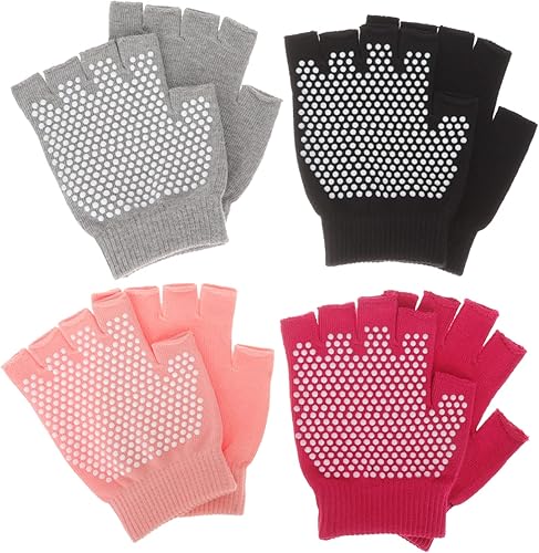 BIUDECO 4 pares antideslizantes de pilates, deportes al aire libre, suministros de entrenamiento práctico, para mujeres, mujeres, antideslizantes,