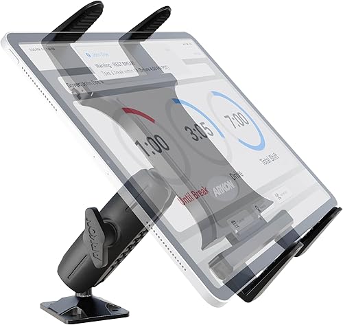 Miniatura 9 de ARKON Mounts - Base de taladro resistente para tableta y eje de montaje robusto, color negro al por menor (SP-RM250)