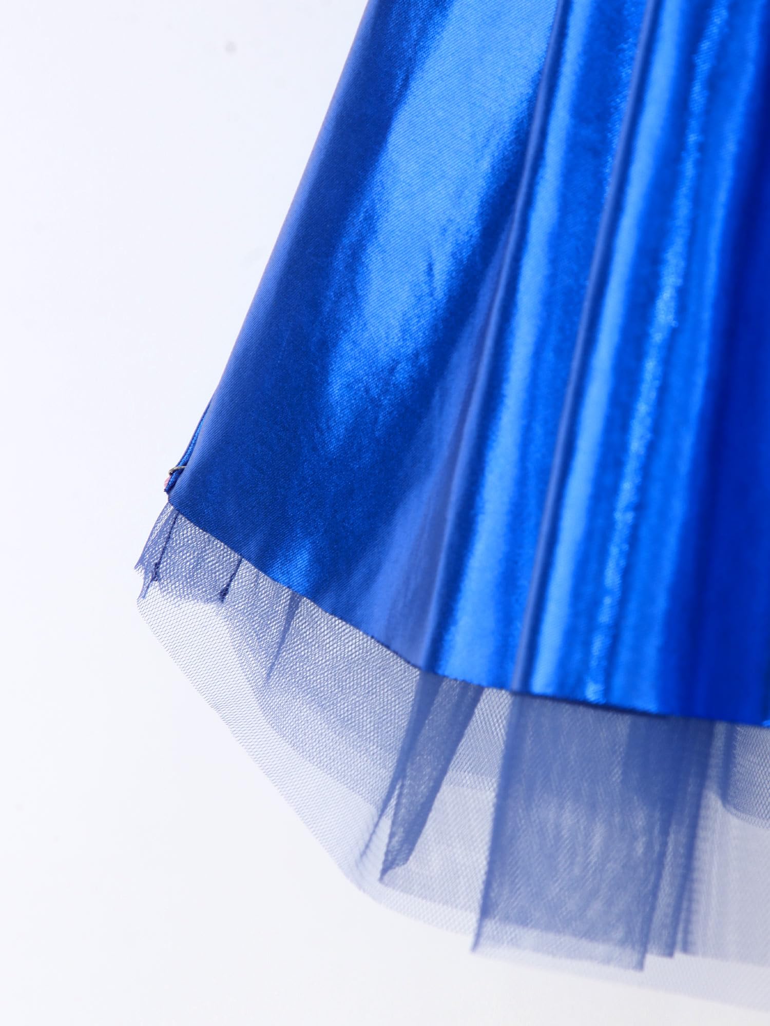 Kinder Brautjungfernkleid Hochzeitskleid Glitzer Satin A Linie Kleid