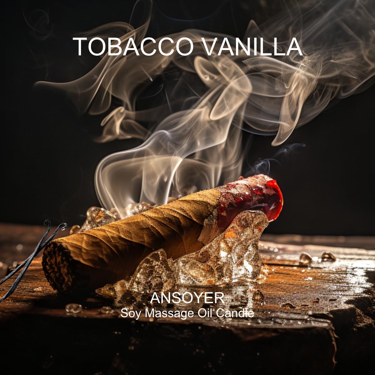Candele Da Massaggio - Idratanti e nutrienti per la SPA di casa - 230 g (Tabacco Vaniglia)