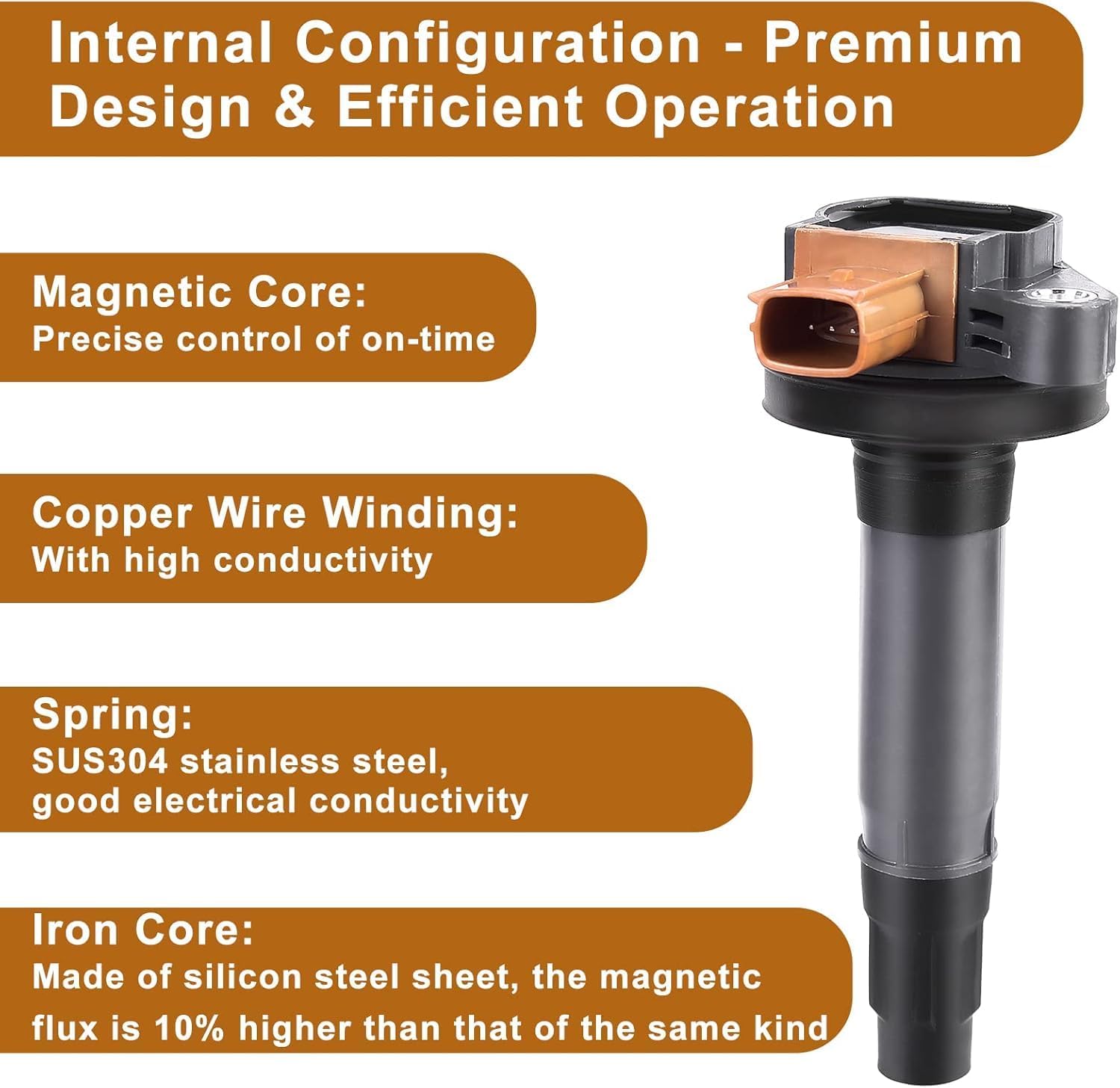 Ignition Coil Pack for Ford F150 Flex Expedition Explorer Lobo Taurus Transit Police Interceptor Sedan Utility, for Lincoln MKS MKT Navigator, 3.5 Ecoboost Coil Packs Set Replace# UF646 DG549 6PCS