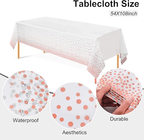 Miniatura 10 de Festiva 176 platos de plástico de Navidad resistentes, vajilla desechable de Navidad, incluye 50 platos, 25 cubiertos de plástico, 25 tazas, 25