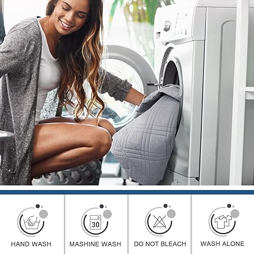 Miniatura 198 de TAOCOCO Funda para silla reclinable 100% impermeable, fundas antideslizantes para silla reclinable con bolsillo, protector de muebles lavable