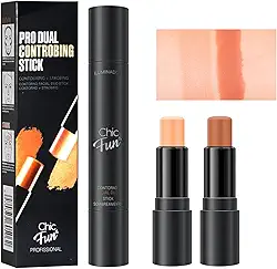Bastão de Contorno e Iluminador 2 em 1, Chic Fun (#03, 2 Em 1)
