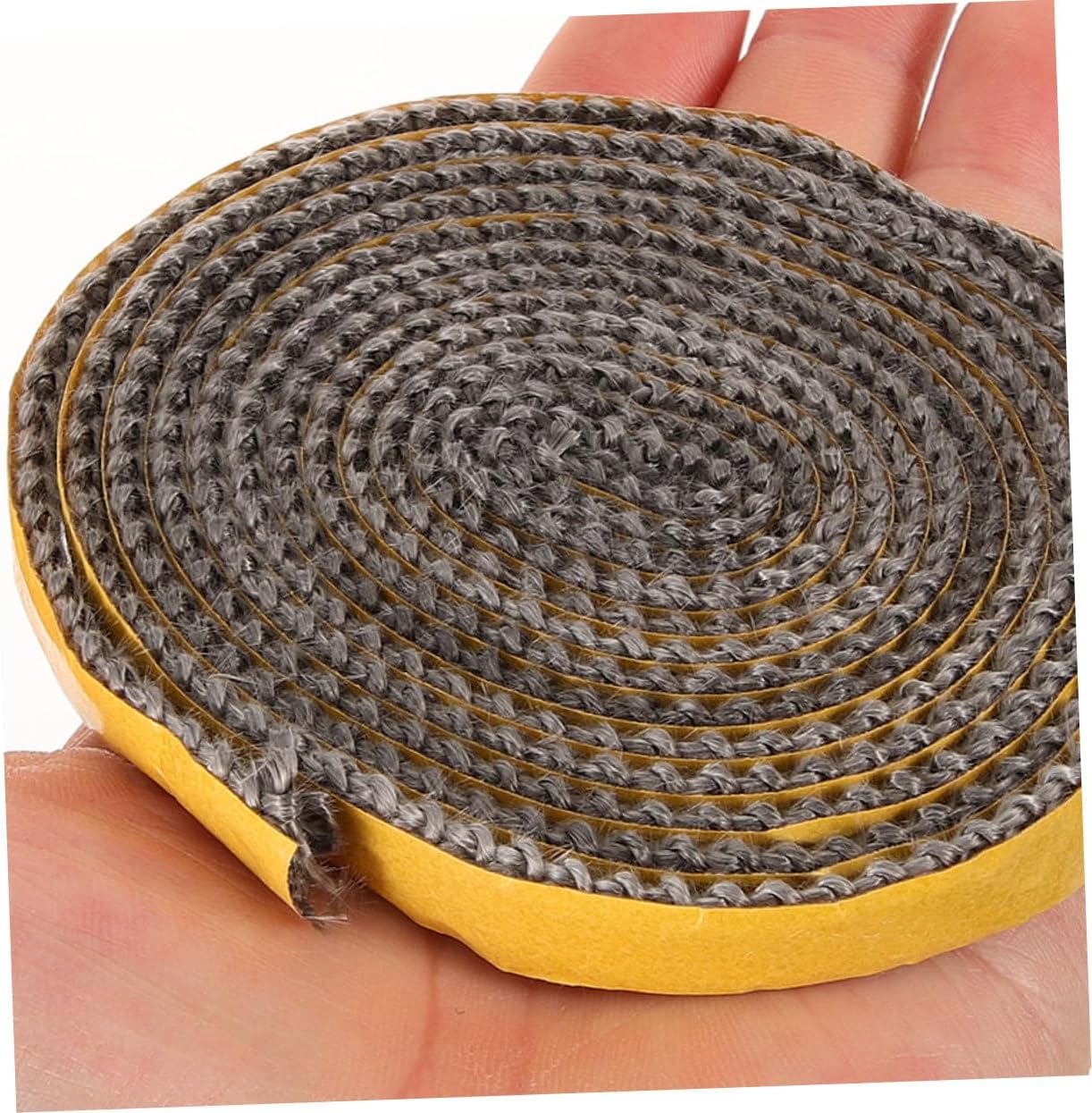 1Roll Stove Gasket Replacement Self Adhesive Fiberglass Tape for Door Sealing Multi Purpose Rope Seal Gasket for and Grills Easy Installation