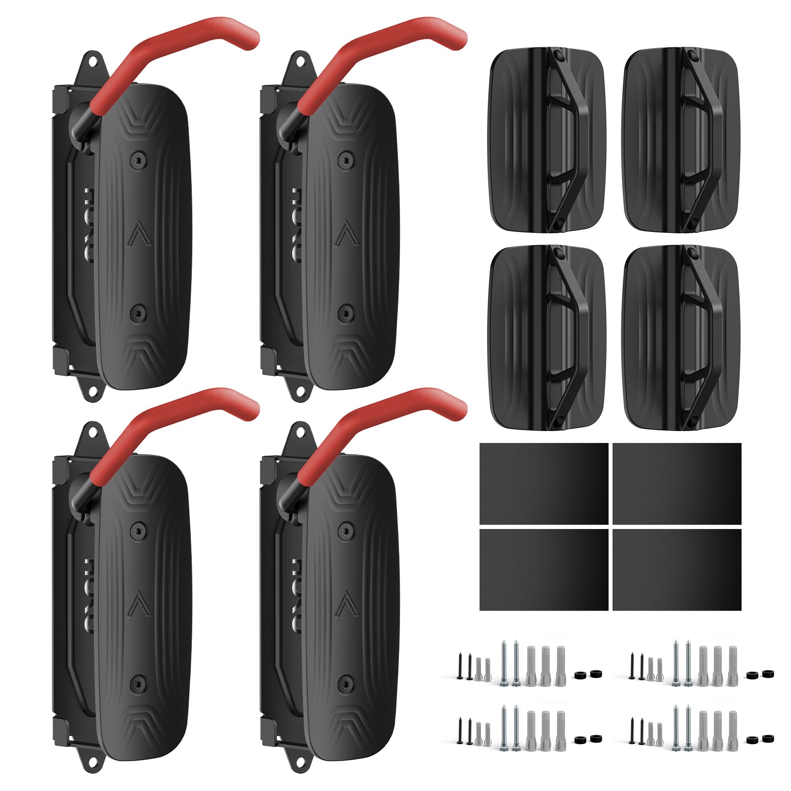 HOKO-VELO 30 4er set Fahrradhalterung Wandmontage mit Hinterrad Halterung – Seitlich schwenkbar, platzsparend & stabil, perfekt als Geschenk – Belastbar bis 30 kg für Mountainbike, Rennrad & Stadtrad