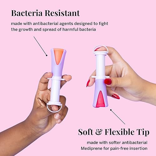 Miniatura 9 de 2 Copas Menstruales y Aplicador en Paquete - Sin Metales ni Toxinas - 100% Silicona de Grado Médico - La Copa Menstrual Reutilizable Más Suave - Se