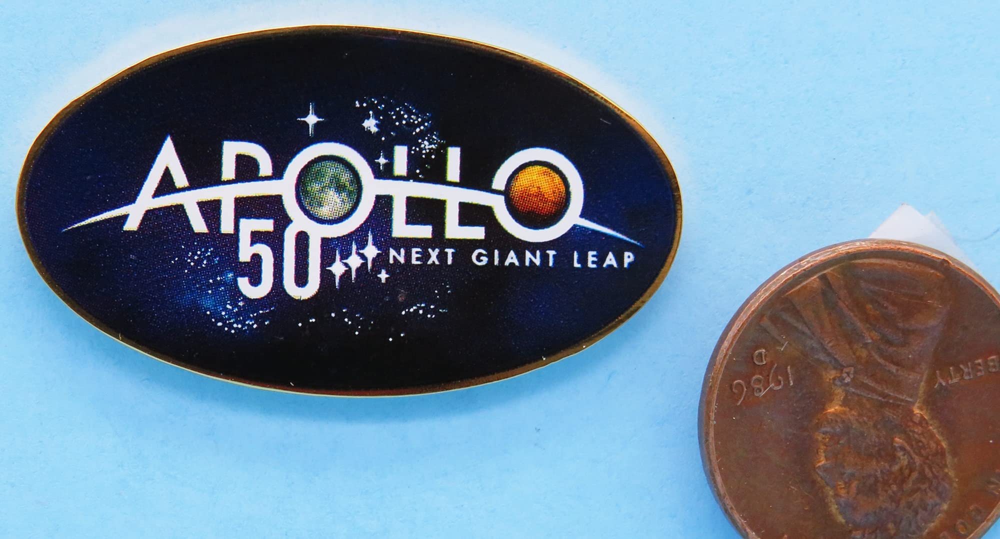 Amazon.com: NASA Apollo 50th Anniversary Lapel Pin Contains Flown