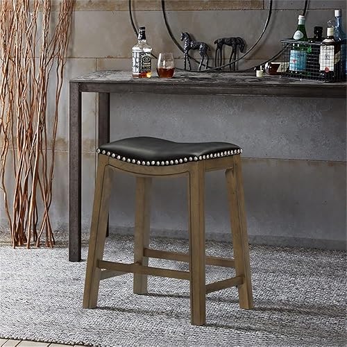 Miniatura 8 de Homelegance Ordway Taburete de altura para silla de sillín de 30 pulgadas de ancho, verde Verde,Negro -,Marrón,Gris,Rojo -