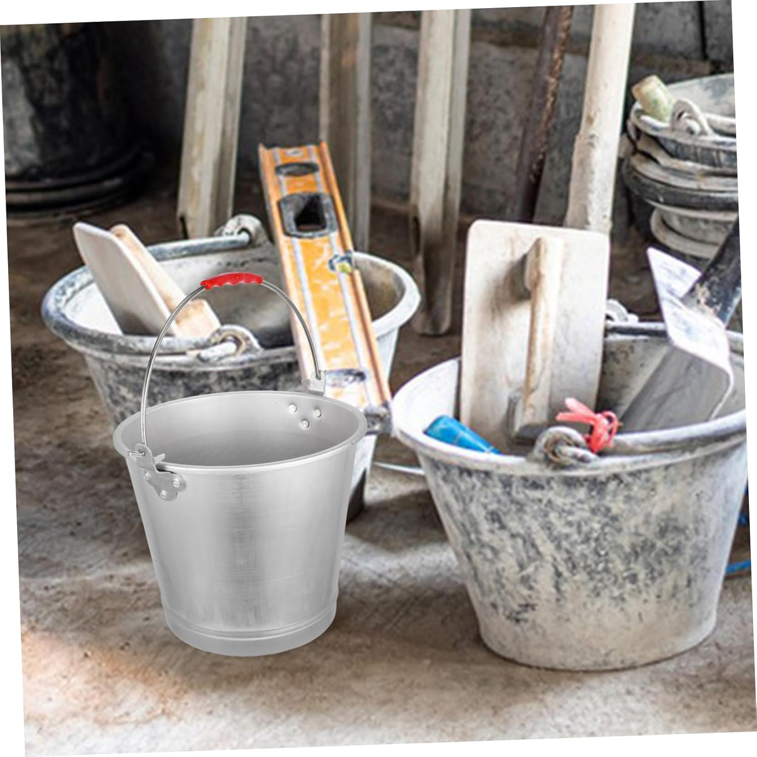 IMIKEYA Metal Water Bucket Capacity Portable Vintage Milk Barrel Storage Bucket for Home Garden