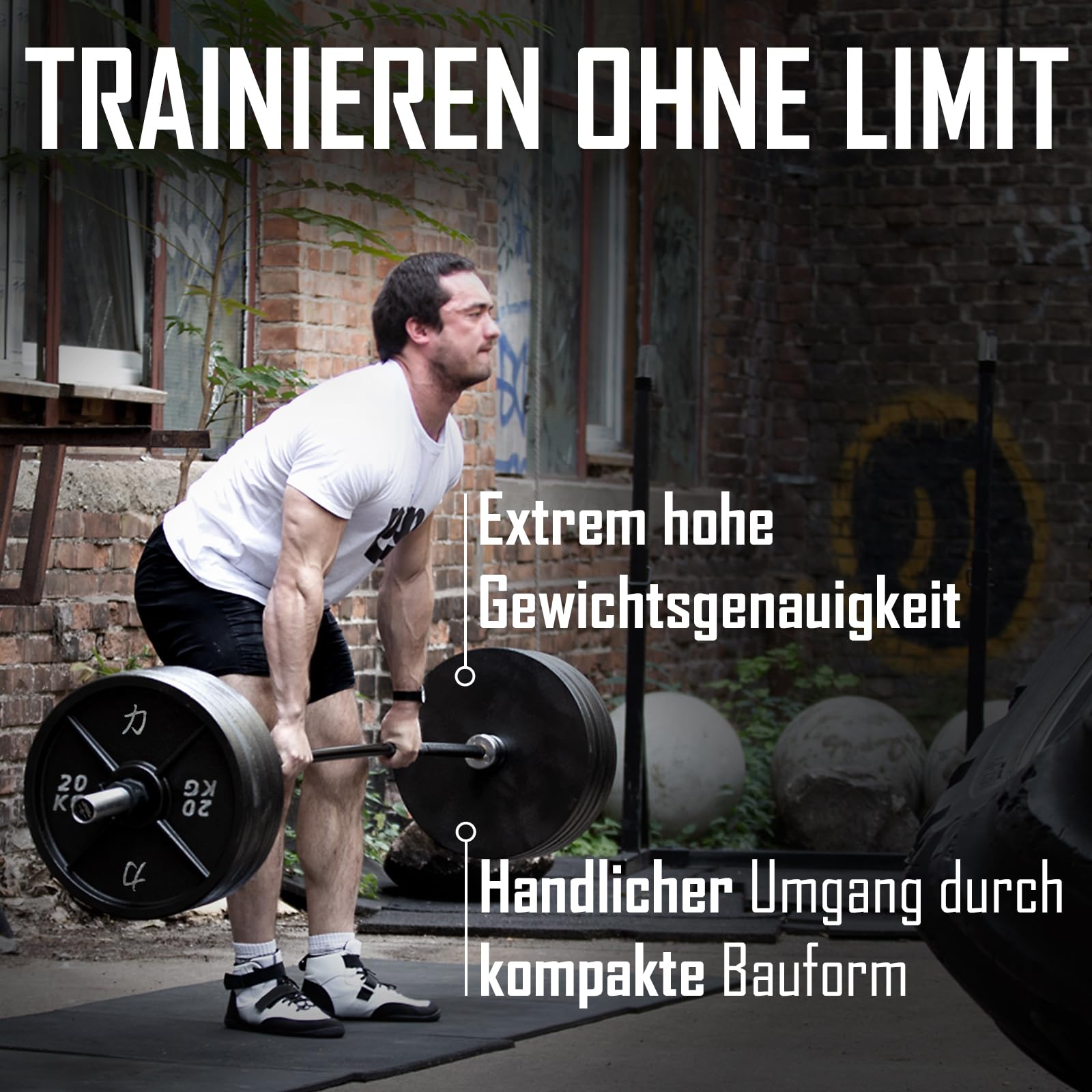 Strength Shop Hantelscheiben 50mm Loch-Ø (1.25kg - 25kg), Hantelscheiben Gusseisen mit Griffkante, Robuste Gewichtsscheiben mit sehr hoher Gewichtsgenauigkeit, ideal für Langhantel, SZ- Stange & Co.