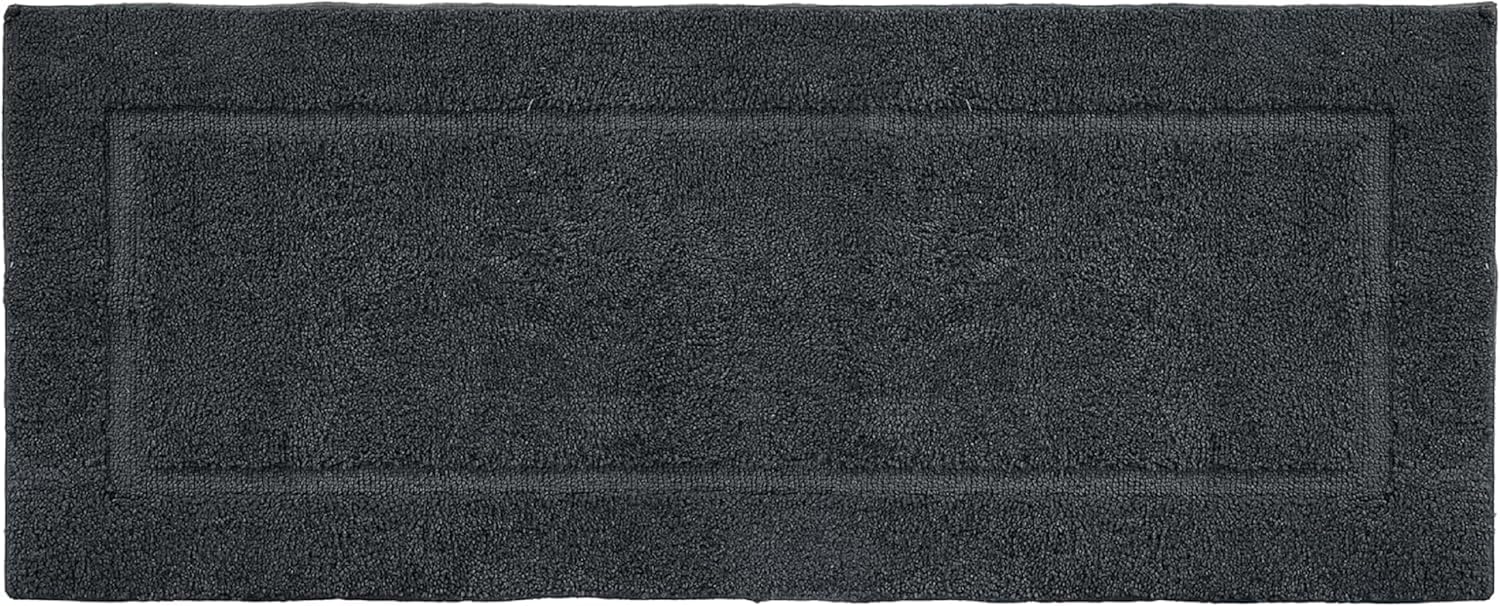 Extra Large Bath Mat 60x300cm Non Slip Soft 100% Cotton 1000-GSM Quick Dry Washable Reusable Bathroom Floor Rug (Charcoal Grey - Image 4