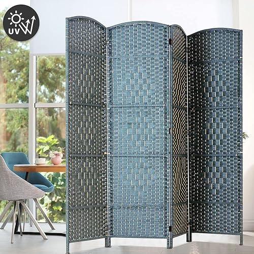 Miniatura 4 de Divisores de habitación de 6 pies de alto - 20 pulgadas de ancho pantalla de privacidad independiente con fibra tejida de diamante, divisor de pared