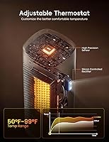 Vista 3 de 1500W Space Heaters for Indoor Use, Portable Space Heater Large Room with Remote, PTC Ceramic, 100° Oscillation, 24H Timer, 3 Modes, Thermostat